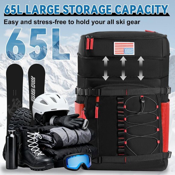 Ski Boot Bag, 65L Ski Boot Bag - Picture 3 of 7